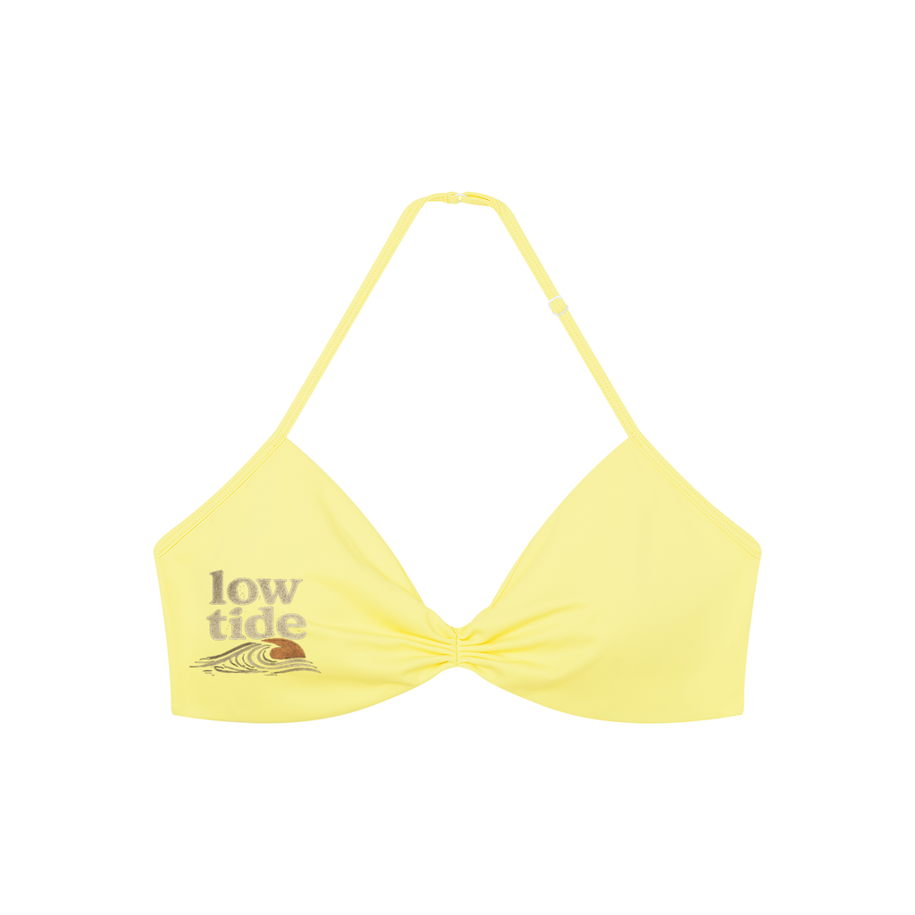 Women’s Ruched Halter-Neck Sports Bra