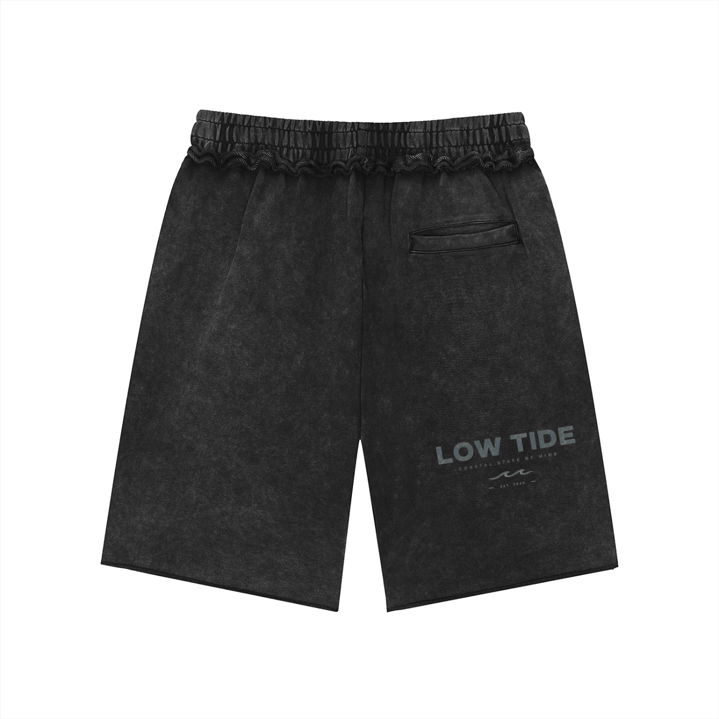 Unisex Mineral Wash Raw Edge Shorts