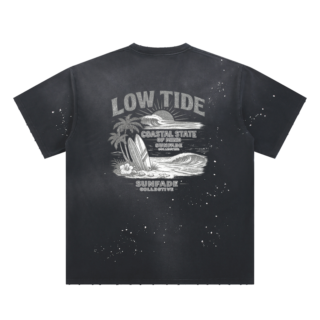Sunfade collective -Paint Splatter T-Shirt Hand-Frayed-
