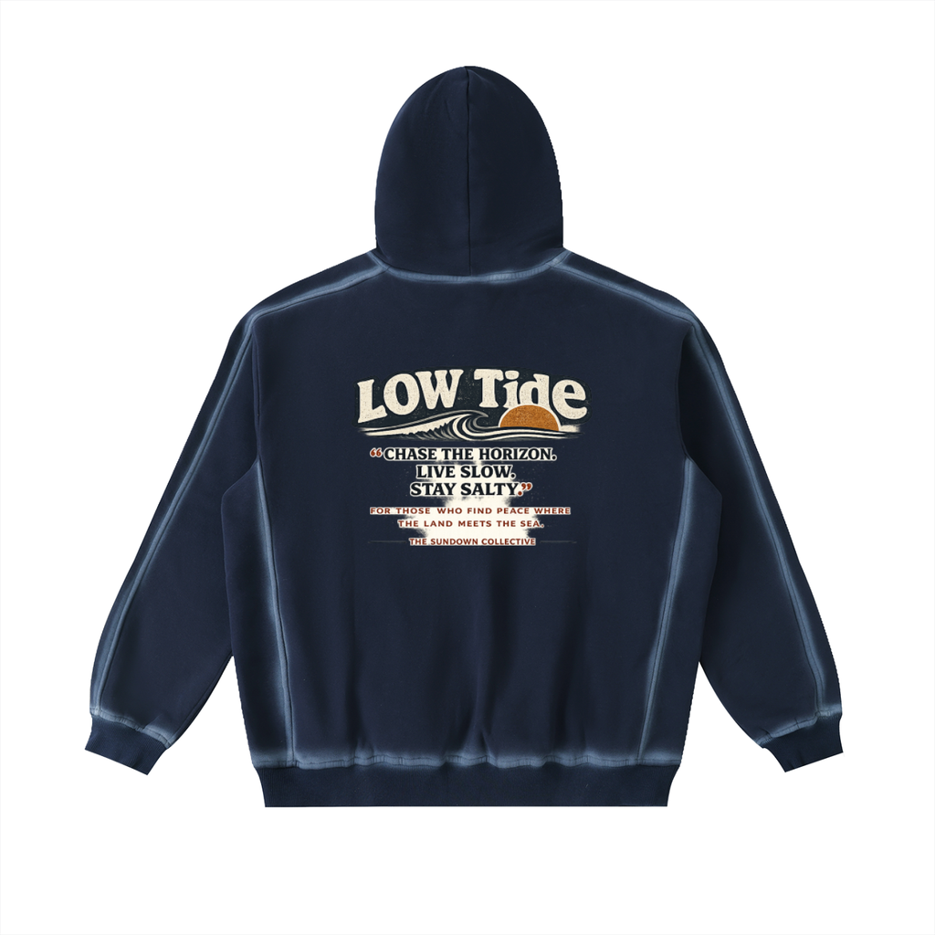 Sun Down collective -Sunfaded Edge Fleece Hoodie-