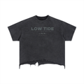 Vintage Wash Boxy Distressed Hem T-Shirt
