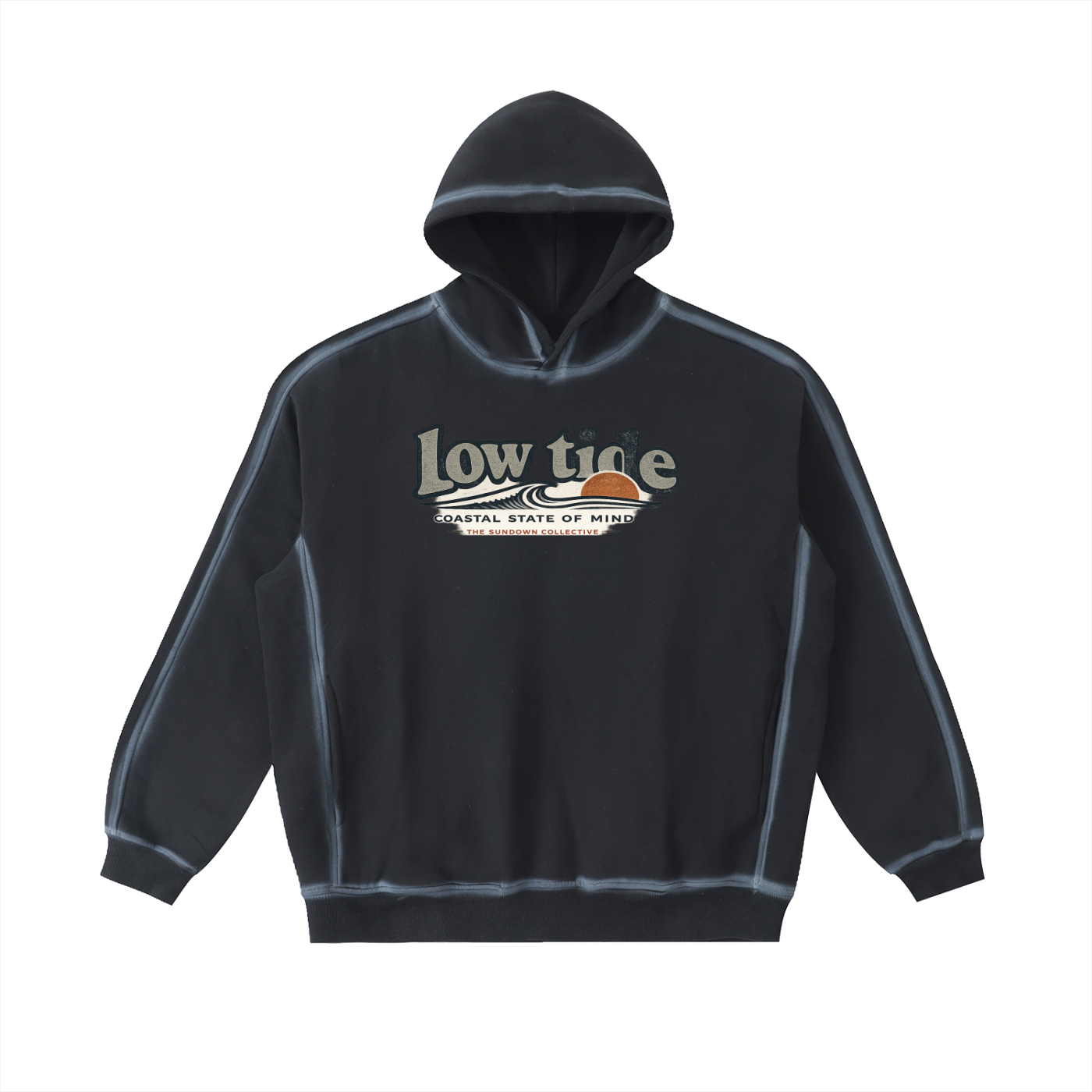 Sun Down collective -Sunfaded Edge Fleece Hoodie-