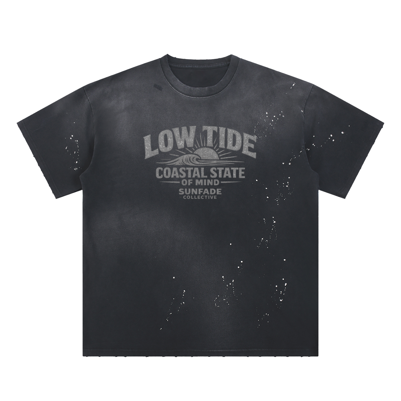 Sunfade collective -Paint Splatter T-Shirt Hand-Frayed-