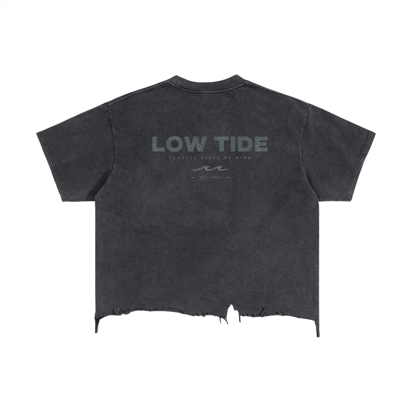 Vintage Wash Boxy Distressed Hem T-Shirt