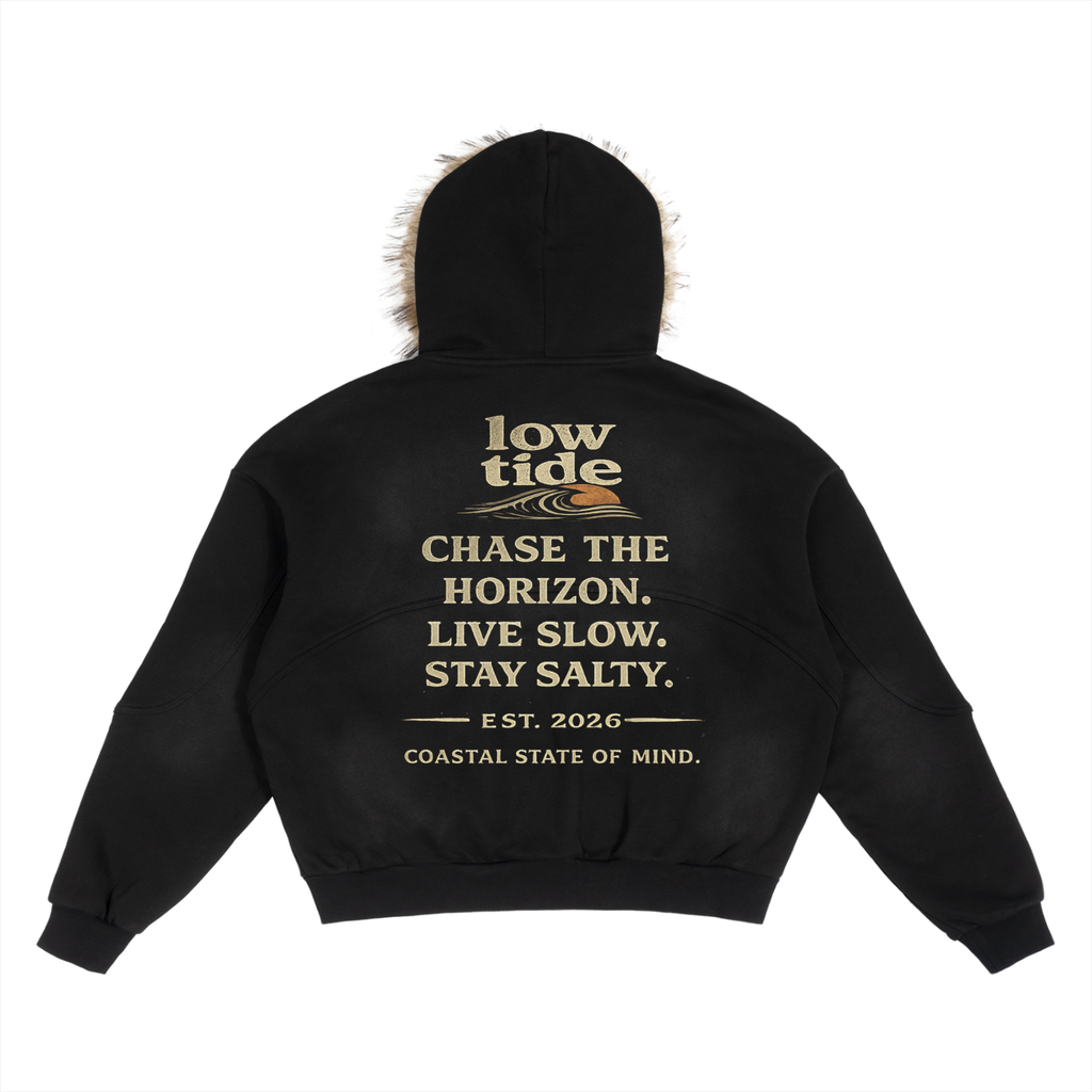 Shoreline Sun‑Washed Fur Hoodie