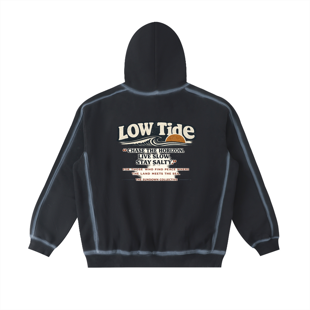 Sun Down collective -Sunfaded Edge Fleece Hoodie-