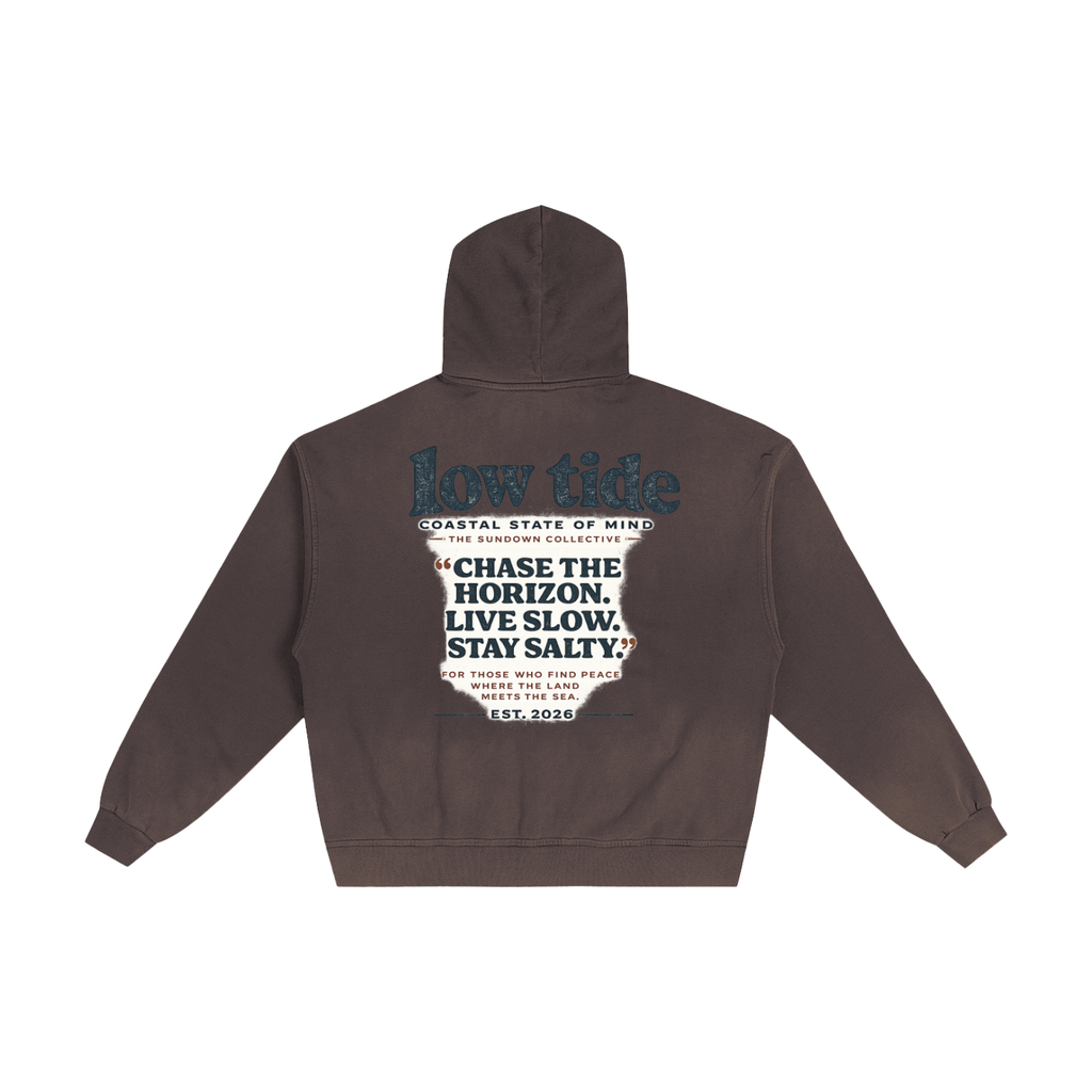 Sundown collective -Hand-Frayed Sunfade Zip Hoodie-