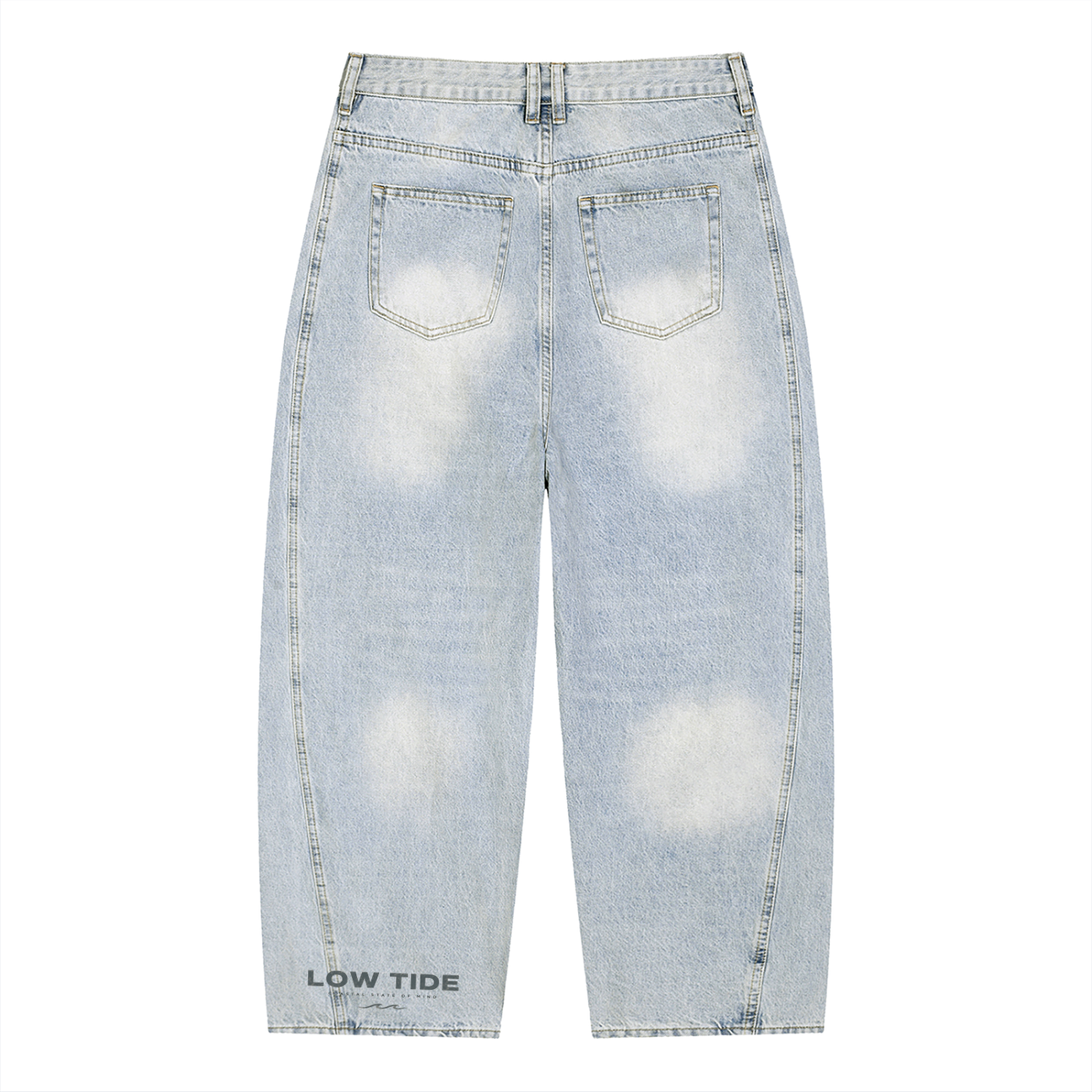 Men's Vintage Wash Sunfade Barrel Leg Jeans