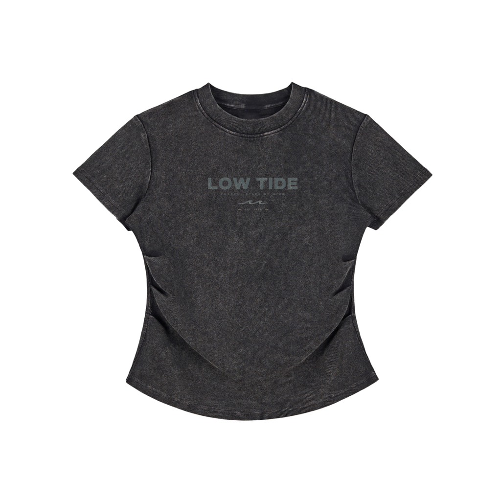 Vintage Washed Bodycon Cotton T-Shirt
