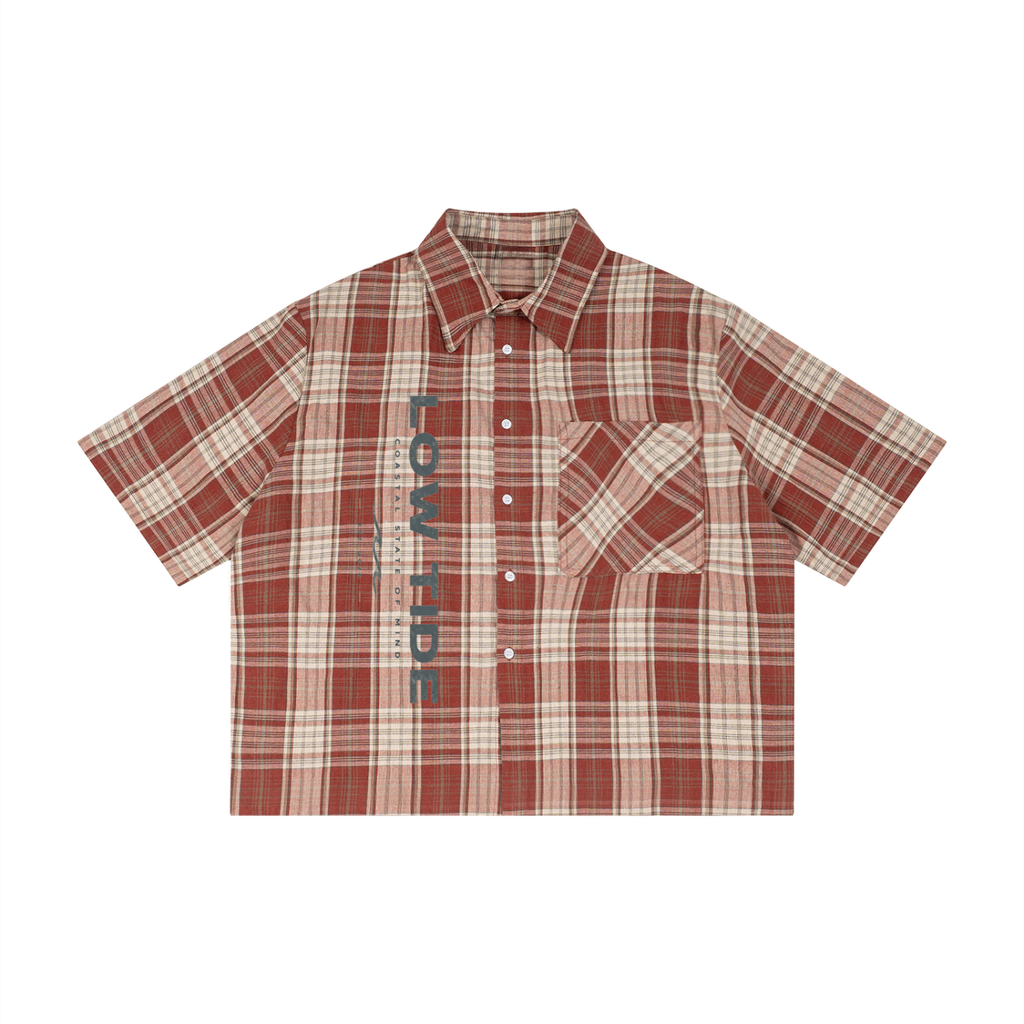 Unisex Plaid Boxy Short Sleeve Shirt