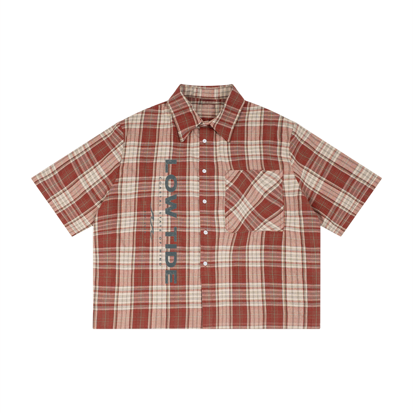 Unisex Plaid Boxy Short Sleeve Shirt
