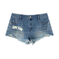 Women's Vintage Wash Raw Hem Denim Shorts