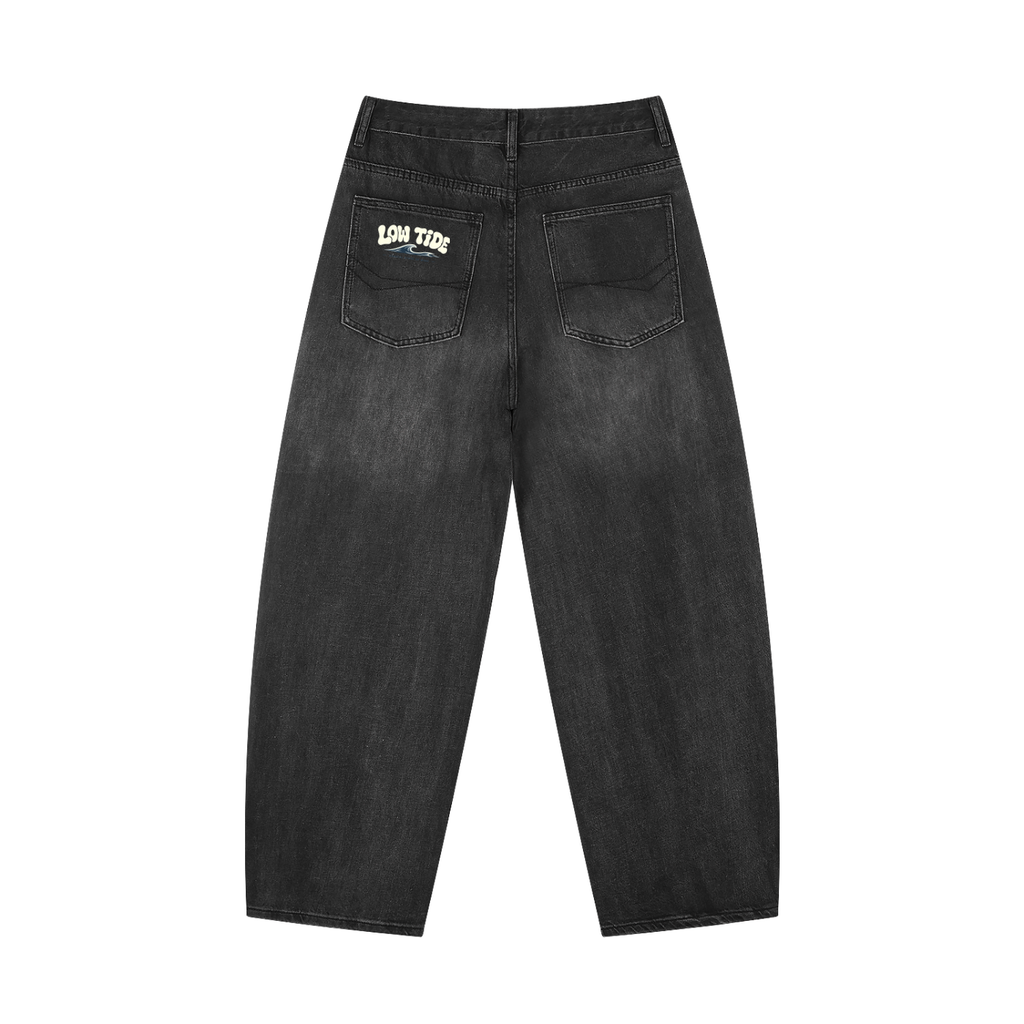 Men's Sunfade Vintage Wash Barrel Leg Jeans (2)