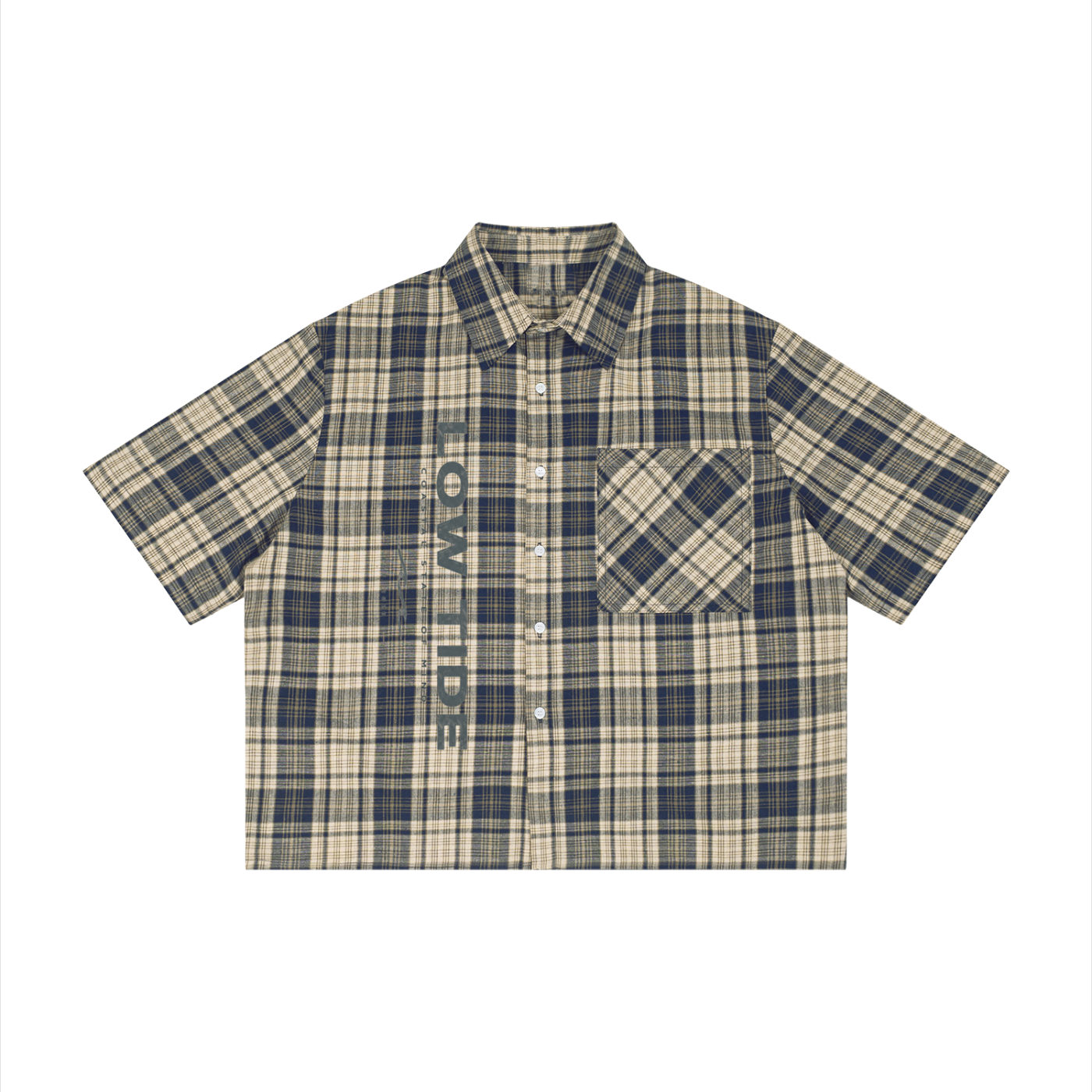 Unisex Plaid Boxy Short Sleeve Shirt