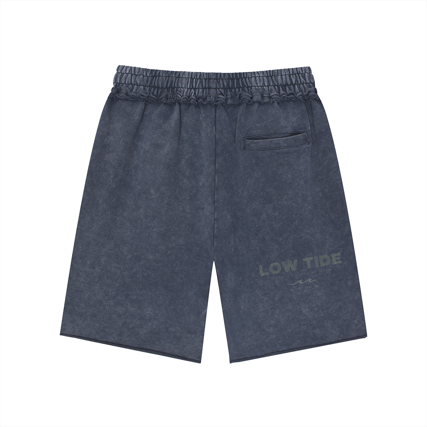 Unisex Mineral Wash Raw Edge Shorts