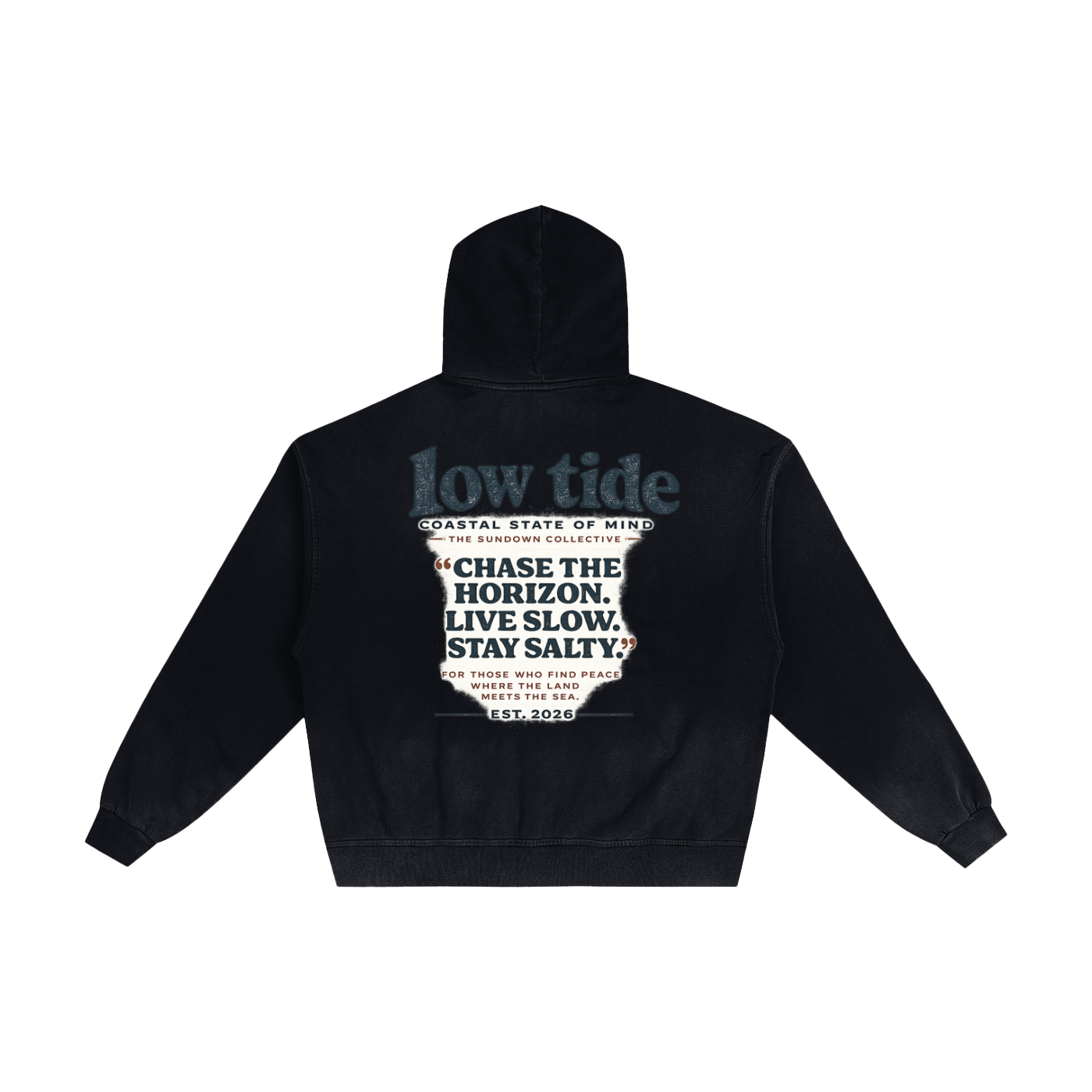 Sundown collective -Hand-Frayed Sunfade Zip Hoodie-