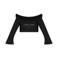 Women's Off-the-Shoulder Bell Sleeve Crop T-Shirt