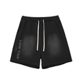 Sun Fade Raw Edge Cotton Shorts