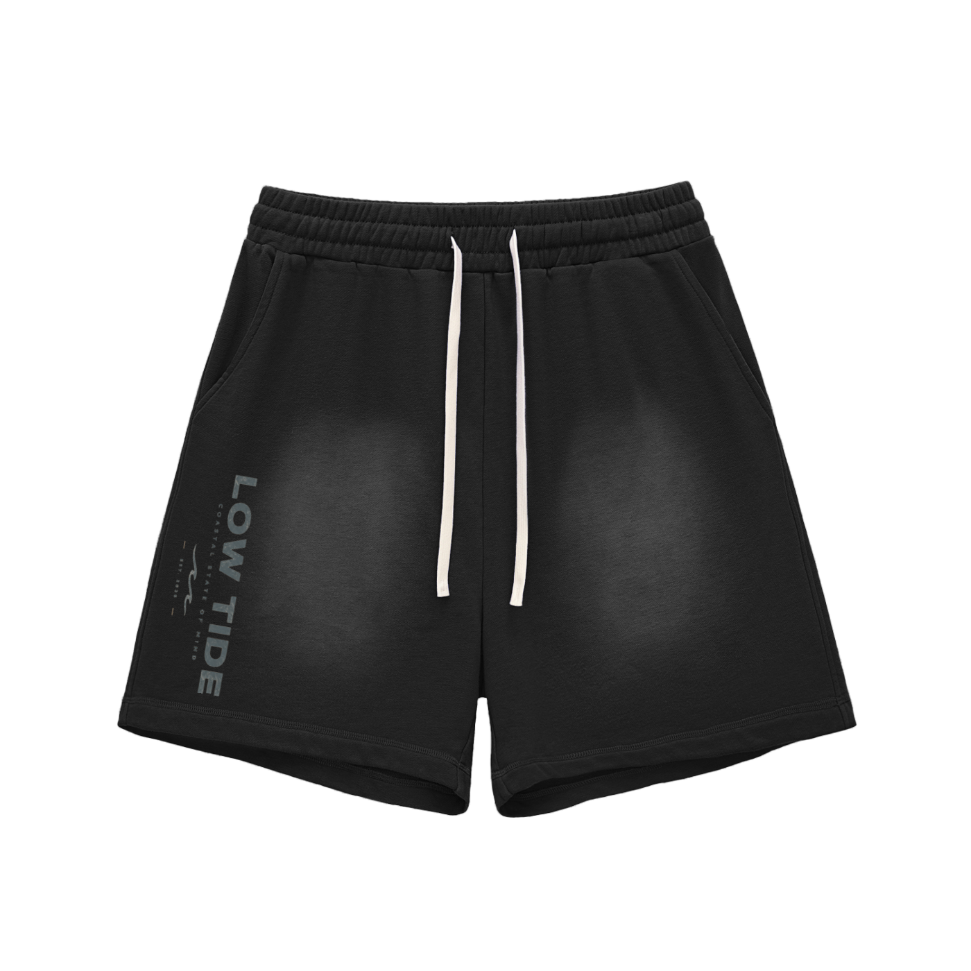 Sun Fade Raw Edge Cotton Shorts