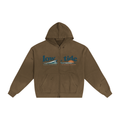 Sundown collective -Hand-Frayed Sunfade Zip Hoodie-